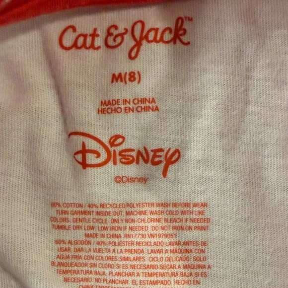 Disney Kids White Tee with Red Accents and Stitch Graphic - Picture 7 of 9